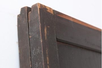 アンティーク建具　古民家スタイルや趣のある和空間におすすめな板戸2枚セット(格子戸)(R-043818)