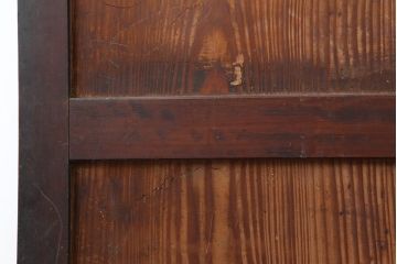 アンティーク建具　古民家スタイルや趣のある和空間におすすめな板戸2枚セット(格子戸)(R-043818)