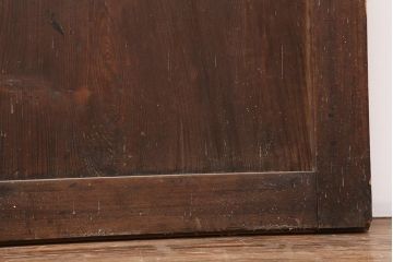 アンティーク建具　古民家スタイルや趣のある和空間におすすめな板戸2枚セット(格子戸)(R-043818)