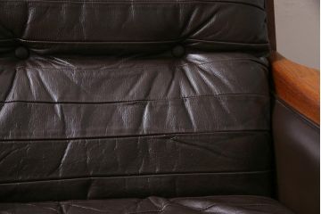 ヴィンテージ家具　オールドマルニ　maruni(マルニ木工)　スタイリッシュなデザインが魅力の一人掛けソファ(1シーター、1Pソファ、ビンテージ)(R-043823)