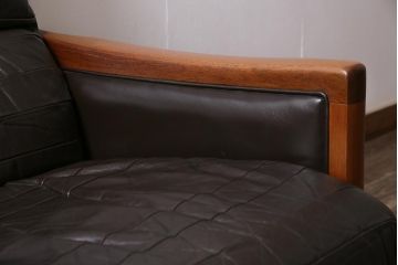 ヴィンテージ家具　オールドマルニ　maruni(マルニ木工)　スタイリッシュなデザインが魅力の一人掛けソファ(1シーター、1Pソファ、ビンテージ)(R-043823)