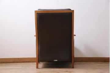 ヴィンテージ家具　オールドマルニ　maruni(マルニ木工)　スタイリッシュなデザインが魅力の一人掛けソファ(1シーター、1Pソファ、ビンテージ)(R-043823)