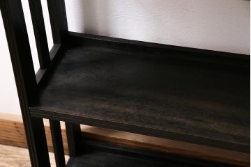 アンティーク家具　和製アンティーク　昭和初期　シックとモダンが薫る本棚(ブックシェルフ、オープンラック)(R-043824)