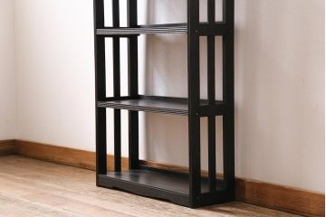 アンティーク家具　和製アンティーク　昭和初期　シックとモダンが薫る本棚(ブックシェルフ、オープンラック)(R-043824)