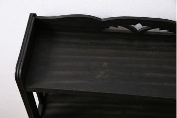 アンティーク家具　和製アンティーク　昭和初期　シックとモダンが薫る本棚(ブックシェルフ、オープンラック)(R-043824)