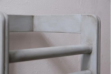 アンティーク家具　和製アンティーク　昭和初期　グレーのペイントがお洒落な傘立て(カサ立て、スタンド)(R-043826)