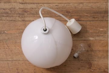 昭和レトロ照明　松下電工(ナショナル)　愛らしいフォルムのチューリップ照明(ペンダントライト、天井照明)(R-043829)