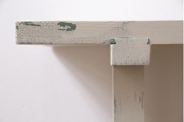 アンティーク家具　和製アンティーク　ペイント　昭和中期　ペイントの風合いが味わい深いサイドテーブル(コンソールテーブル)(R-043834)