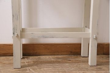 アンティーク家具　和製アンティーク　ペイント　昭和中期　ペイントの風合いが味わい深いサイドテーブル(コンソールテーブル)(R-043834)