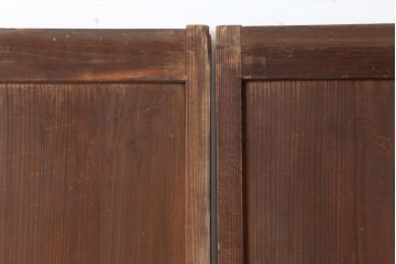 アンティーク建具　大正期　スギ材　日本らしい杉の木目が魅力の板戸2枚セット(建具、引き戸)(R-043839)