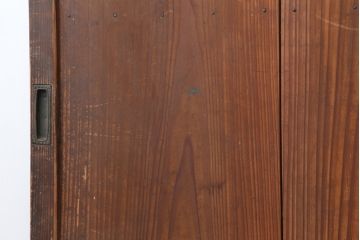アンティーク建具　大正期　スギ材　日本らしい杉の木目が魅力の板戸2枚セット(建具、引き戸)(R-043839)