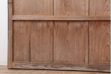 アンティーク建具　大正期　スギ材　日本らしい杉の木目が魅力の板戸2枚セット(建具、引き戸)(R-043839)