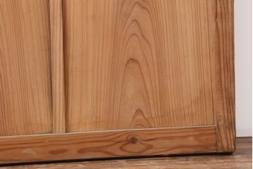 アンティーク建具　大正期　スギ材　日本らしい杉の木目が魅力の板戸2枚セット(建具、引き戸)(R-043839)