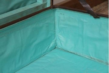 アンティーク　昭和初期　凝ったデザインがお洒落なトランク(鞄、カバン、収納、ディスプレイ)(R-043844)