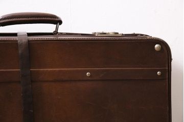 アンティーク　昭和初期　凝ったデザインがお洒落なトランク(鞄、カバン、収納、ディスプレイ)(R-043844)