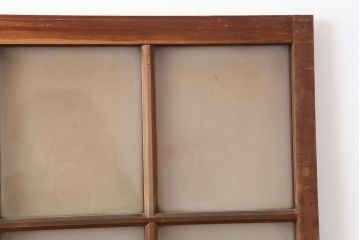 アンティーク建具　和レトロ　味わいとシンプルさが魅力のガラス戸2枚セット(引き戸、建具)(R-043846)