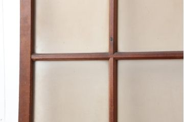 アンティーク建具　和レトロ　味わいとシンプルさが魅力のガラス戸2枚セット(引き戸、建具)(R-043846)