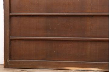 アンティーク建具　大正期　ヒノキ材　暖かみのある木肌が味わい深い板戸2枚セット(建具、引き戸、舞良戸)(R-043848)