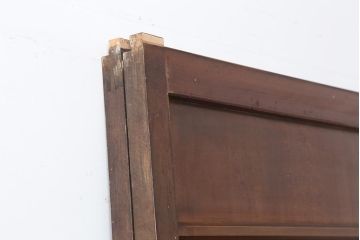 アンティーク建具　大正期　ヒノキ材　暖かみのある木肌が味わい深い板戸2枚セット(建具、引き戸、舞良戸)(R-043848)