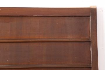 アンティーク建具　大正期　ヒノキ材　暖かみのある木肌が味わい深い板戸2枚セット(建具、引き戸、舞良戸)(R-043848)