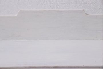 ペイント家具　和製アンティーク　昭和初期　楔(くさび)のデザインがお洒落な本棚(ブックシェルフ、収納棚、ラック)(R-043854)