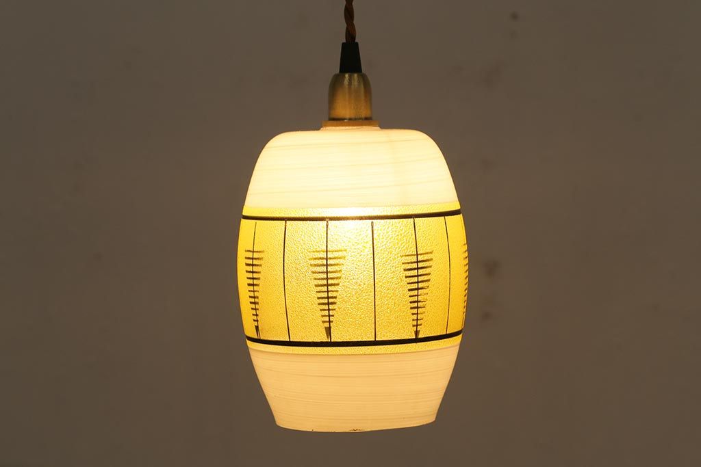 ヴィンテージ照明　イギリスビンテージ　1980年頃　個性的なデザインが目を惹くペンダントライト(吊り下げ照明、天井照明、シェード)(R-043856)