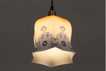 ヴィンテージ照明　イギリスビンテージ　パッと目を惹く個性あふれるペンダントライト(吊り下げ照明、シェード)(R-043861)