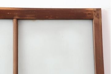 アンティーク建具　昭和中期　すりガラス入り　レトロな雰囲気たっぷりのガラス戸2枚セット(建具、引き戸)(R-043863)