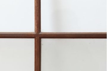 アンティーク建具　昭和中期　すりガラス入り　レトロな雰囲気たっぷりのガラス戸2枚セット(建具、引き戸)(R-043863)