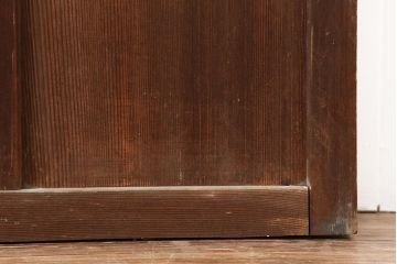 アンティーク建具　昭和中期　すりガラス入り　レトロな雰囲気たっぷりのガラス戸2枚セット(建具、引き戸)(R-043863)