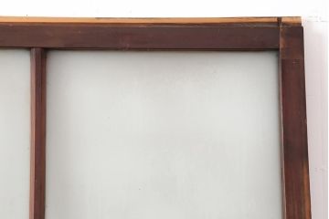アンティーク建具　昭和中期　すりガラス入り　レトロな雰囲気たっぷりのガラス戸2枚セット(建具、引き戸)(R-043863)