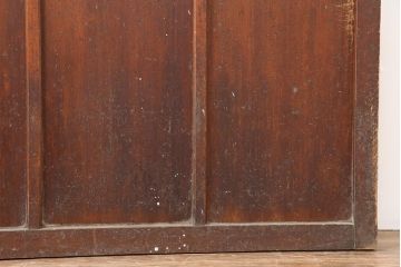 アンティーク建具　昭和中期　すりガラス入り　レトロな雰囲気たっぷりのガラス戸2枚セット(建具、引き戸)(R-043863)