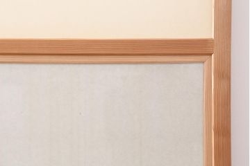中古　昭和後期　桐紋　明るい和の空間を演出する組子障子戸4枚セット(引き戸、建具)(R-043864)