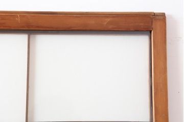 アンティーク建具　昭和初期　レトロスタイルにおすすめのガラス障子戸2枚セット(腰付障子、腰高障子、建具、引き戸)(R-043867)