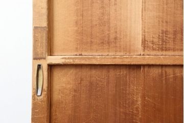 アンティーク建具　昭和初期　レトロスタイルにおすすめのガラス障子戸2枚セット(腰付障子、腰高障子、建具、引き戸)(R-043867)