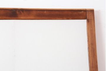 アンティーク建具　昭和初期　レトロスタイルにおすすめのガラス障子戸2枚セット(腰付障子、腰高障子、建具、引き戸)(R-043867)