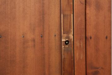 アンティーク建具　昭和初期　レトロスタイルにおすすめのガラス障子戸2枚セット(腰付障子、腰高障子、建具、引き戸)(R-043867)