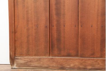 アンティーク建具　昭和初期　レトロスタイルにおすすめのガラス障子戸2枚セット(腰付障子、腰高障子、建具、引き戸)(R-043867)