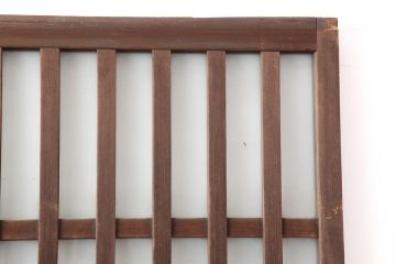 アンティーク建具　昭和中期　すりガラス入りのガラス格子戸2枚セット(建具、引き戸)(R-043869)