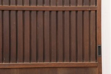 アンティーク建具　明治大正期　ヒノキ材の無双戸2枚セット(無双窓、帯戸、建具、引き戸)(R-043881)
