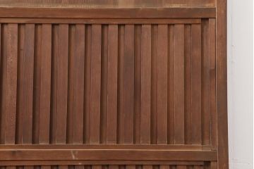 アンティーク建具　明治大正期　ヒノキ材の無双戸2枚セット(無双窓、帯戸、建具、引き戸)(R-043881)