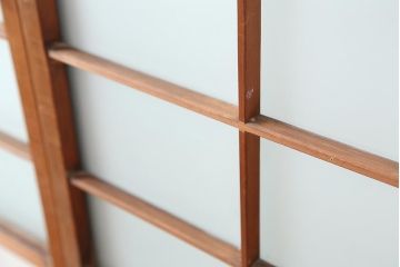 アンティーク建具　昭和中期　すりガラス　光をたくさん取り込めるガラス戸4枚セット(引き戸、建具)(R-043885)