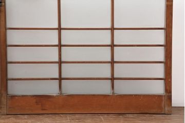 アンティーク建具　昭和中期　すりガラス　光をたくさん取り込めるガラス戸4枚セット(引き戸、建具)(R-043885)