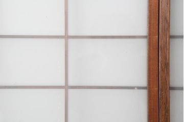 アンティーク建具　昭和中期　すりガラス　光をたくさん取り込めるガラス戸4枚セット(引き戸、建具)(R-043885)