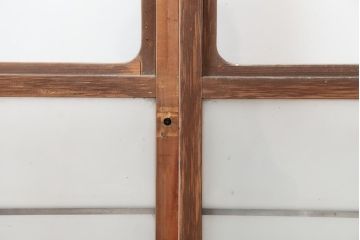 アンティーク建具　昭和中期　すりガラス　光をたくさん取り込めるガラス戸4枚セット(引き戸、建具)(R-043885)