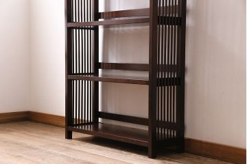 中古　松本民芸家具　♯117型書棚　シンプルで上品な本棚(棚、ラック、収納棚、飾り棚)(R-043886)