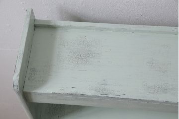 ペイント家具　昭和中期　フレンチカントリーにぴったりなオープンラック(本棚、ウッドシェルフ、収納棚、飾り棚)(R-043887)
