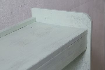 ペイント家具　昭和中期　フレンチカントリーにぴったりなオープンラック(本棚、ウッドシェルフ、収納棚、飾り棚)(R-043887)