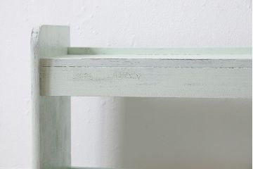 ペイント家具　昭和中期　フレンチカントリーにぴったりなオープンラック(本棚、ウッドシェルフ、収納棚、飾り棚)(R-043887)