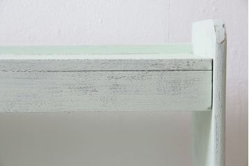 ペイント家具　昭和中期　フレンチカントリーにぴったりなオープンラック(本棚、ウッドシェルフ、収納棚、飾り棚)(R-043887)